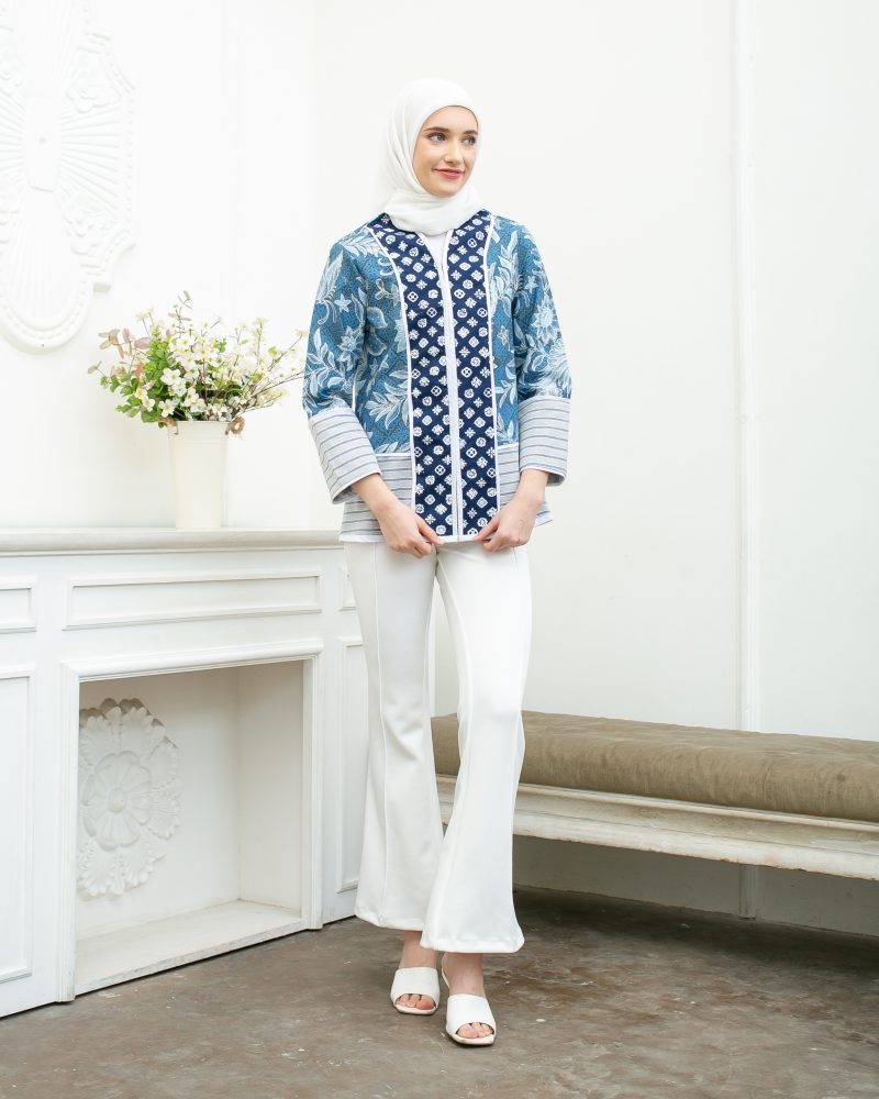 Batik Salma Blouse Lis Putih Stick
